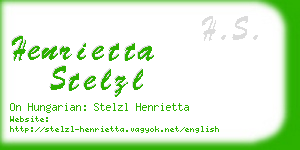 henrietta stelzl business card